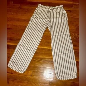 Old Navy | Beige and White Striped Pants